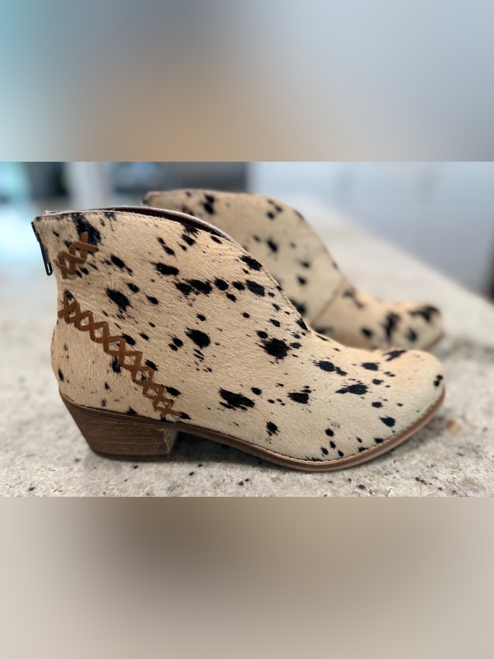 Naughty Monkey "All Roads" Genuine Calf Hair Booties (New)